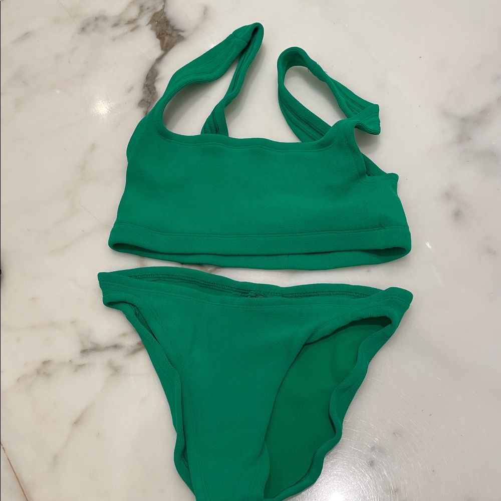 Hunza G Green Two-Piece Bikini Set